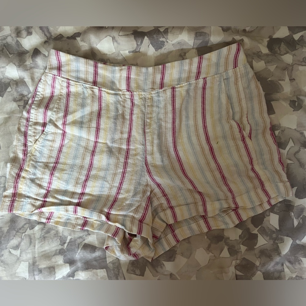 Striped linen shorts from gap